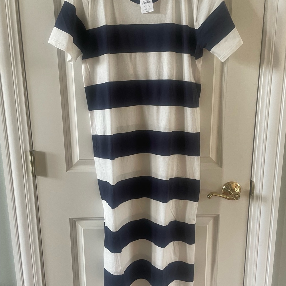 J Crew Stripe Midi Dress